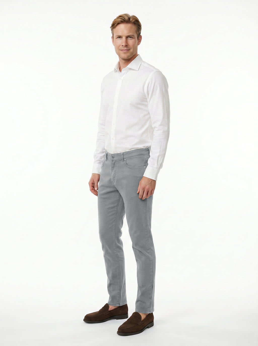 5 Pocket Pant Lyocell Cotton Spandex - Grey Sky