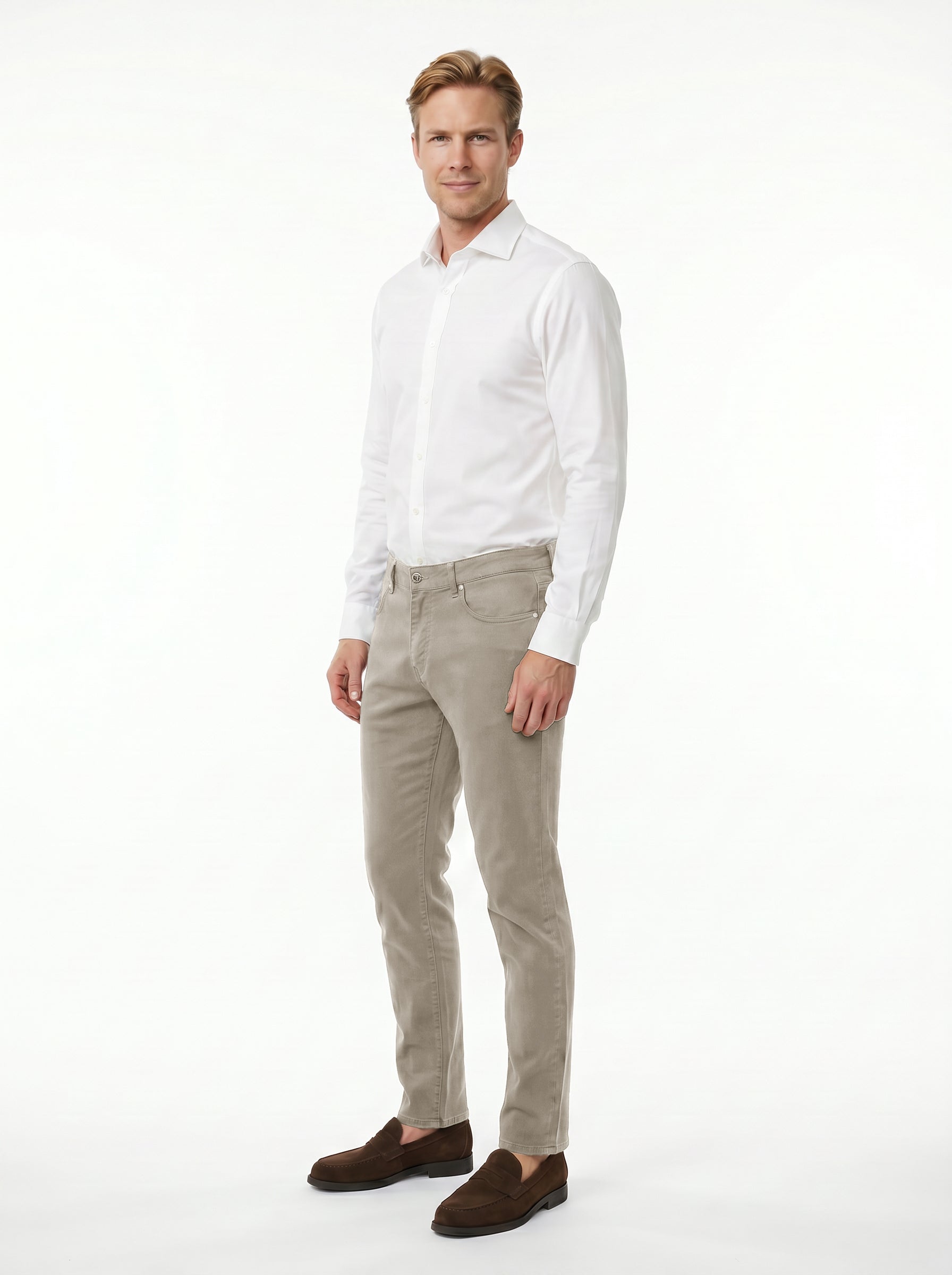 5 Pocket Pant Lyocell Cotton Spandex - Khaki