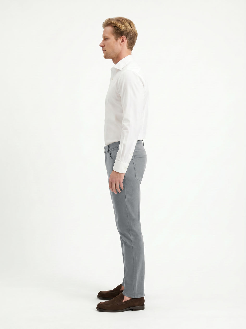 5 Pocket Pant Lyocell Cotton Spandex - Grey Sky