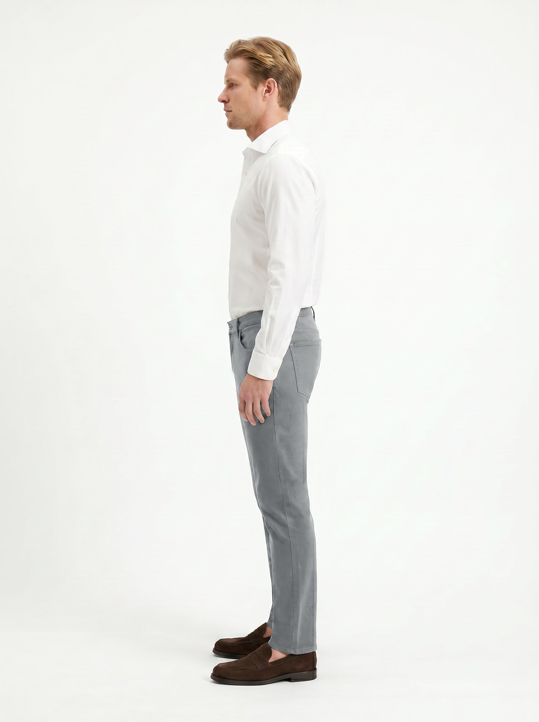 5 Pocket Pant Lyocell Cotton Spandex - Grey Sky