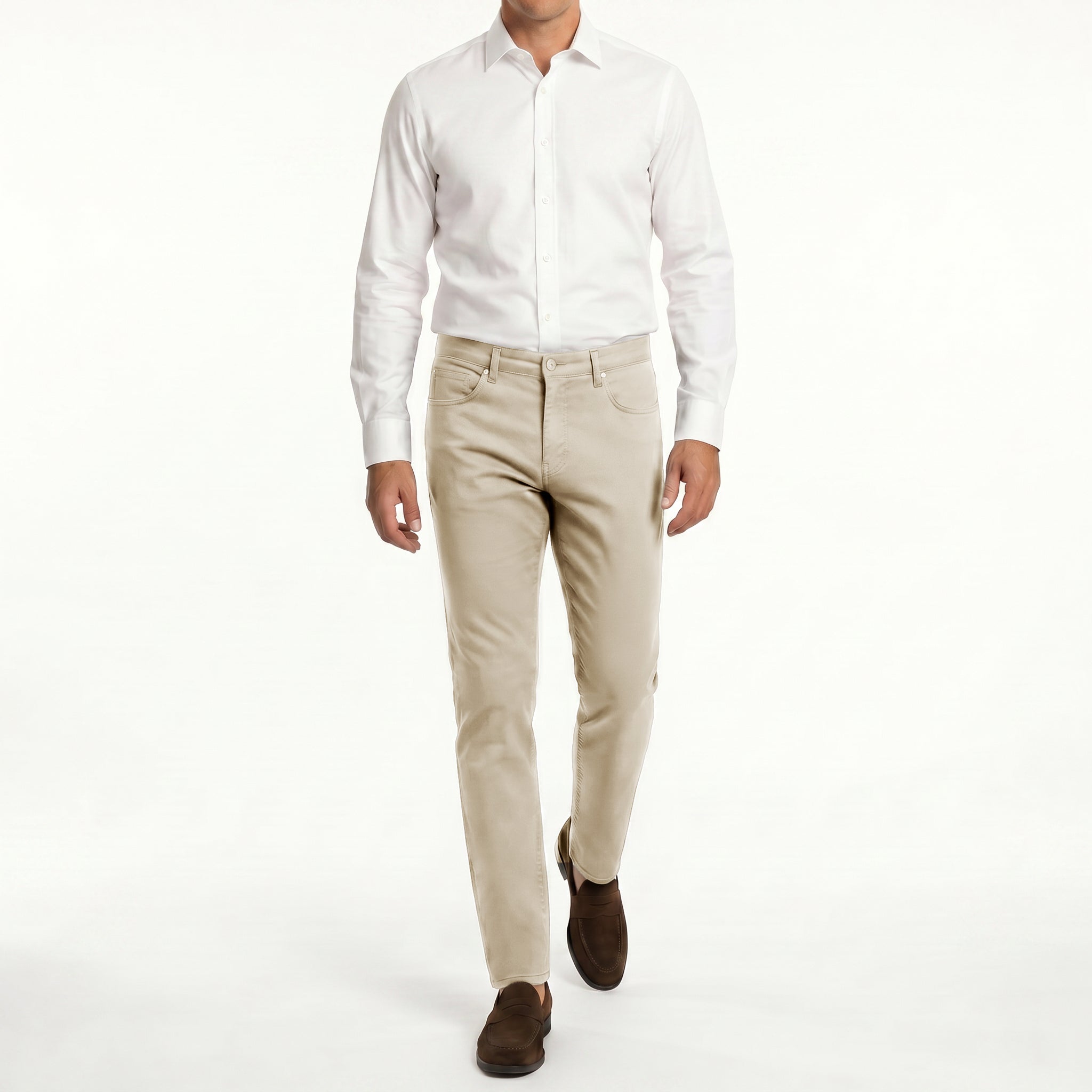 5 Pocket Pant Cotton Spandex - Khaki