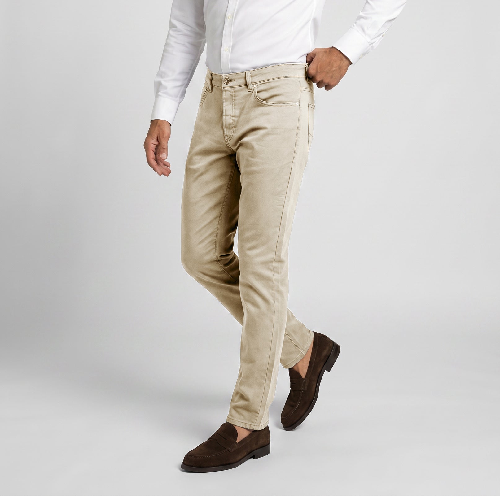 5 Pocket Pant Cotton Spandex - Khaki