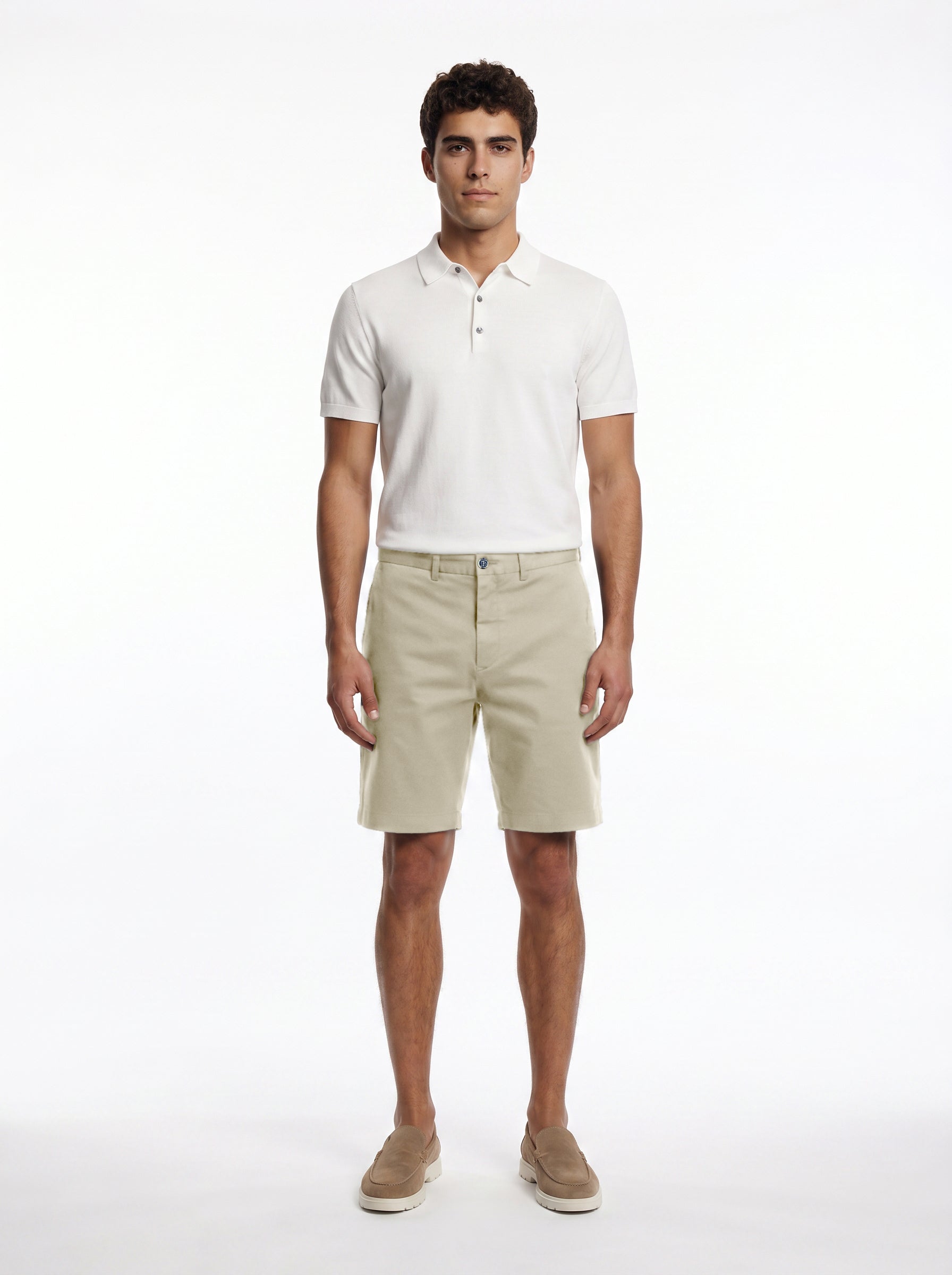 Forte Short Lyocell/Cotton/Spandex Khaki
