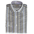 Big Boys Green Multi Stripe Button Down Shirt - Thomas Dean & Co