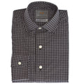 Big Boys Charcoal Mini Check Button Down Shirt - Thomas Dean & Co