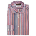 TD Collection Orange Multi Stripe Button Down Sport Shirt - Thomas Dean & Co