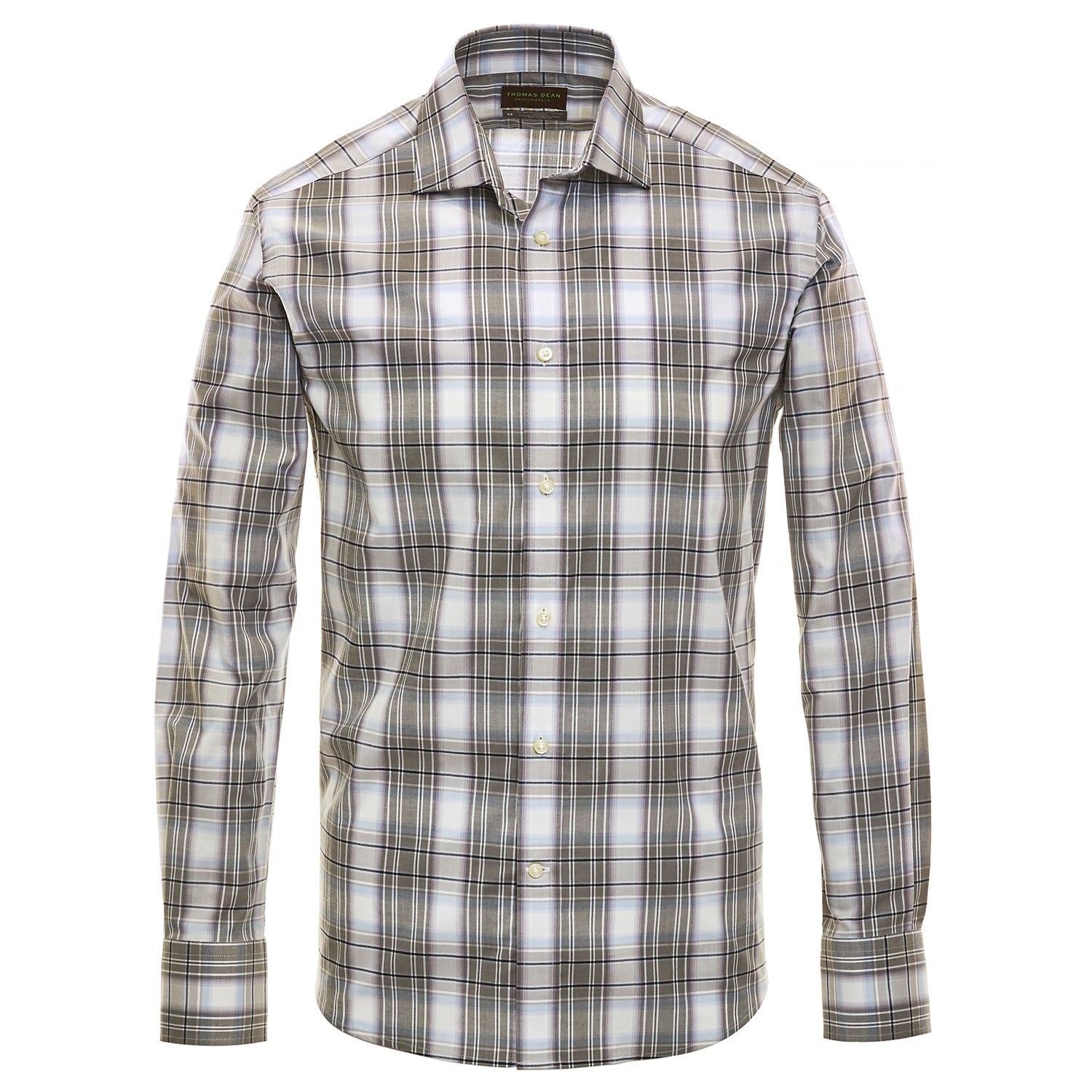 Purple Check Performance Sport Shirt - Thomas Dean & Co