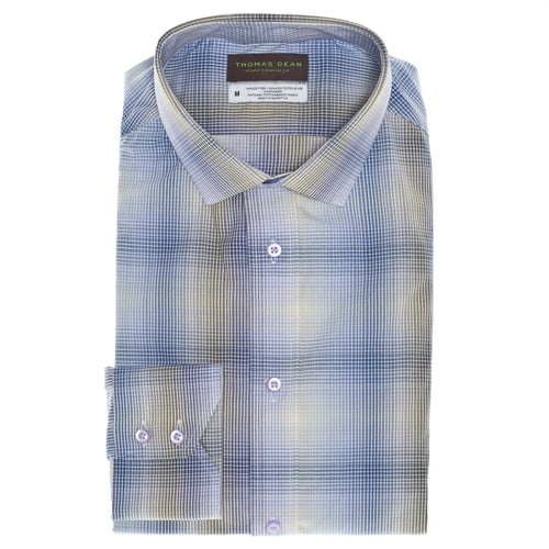 Purple Check Performance Sport Shirt - Thomas Dean & Co