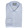 C3 Blue Windowpane Performance Sport Shirt - Thomas Dean & Co