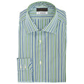 TD Collection Green Stripe Button Down Sport Shirt - Thomas Dean & Co