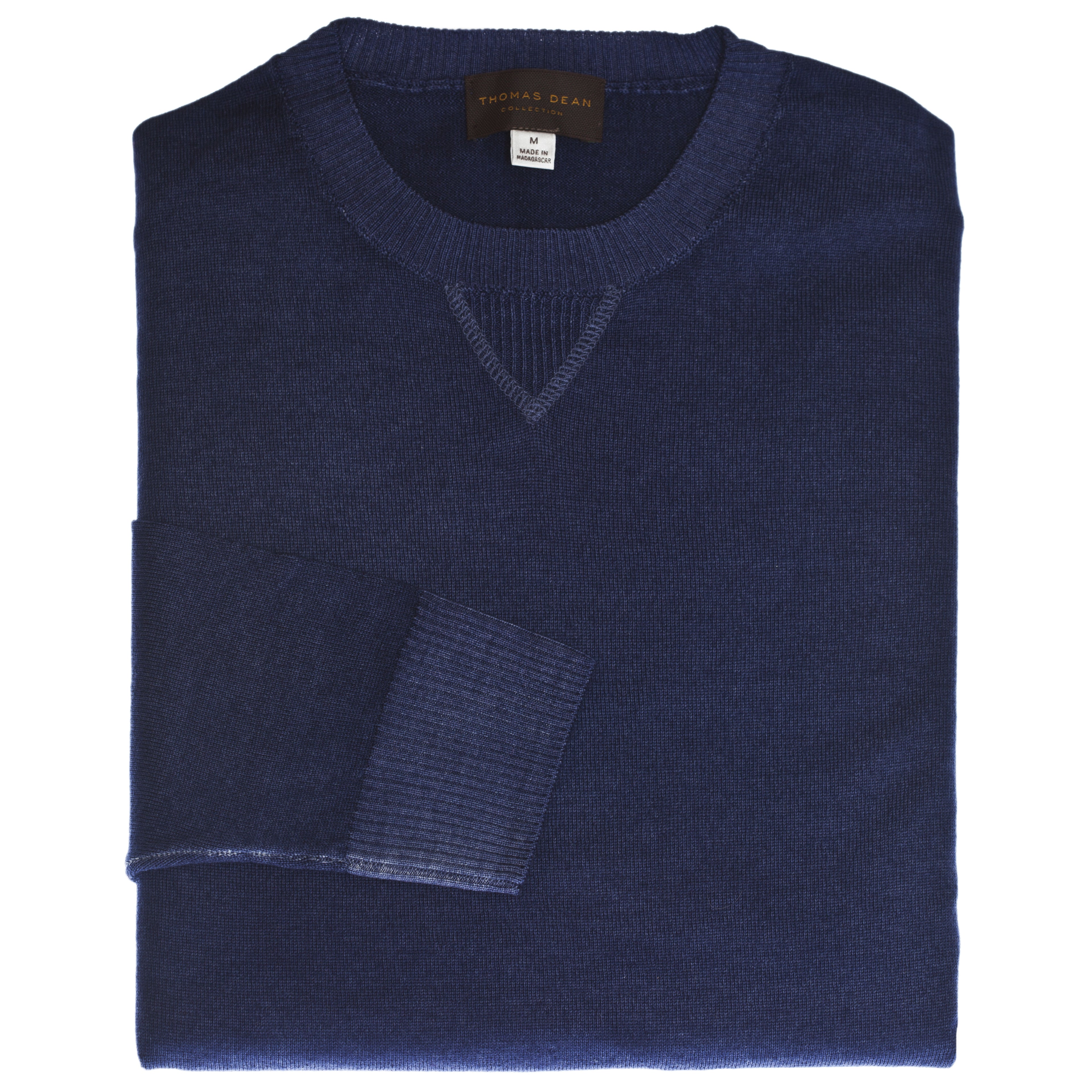Blue Crew Neck Sweater - Thomas Dean & Co