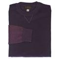 Purple Crew Neck Color Block Sweater - Thomas Dean & Co