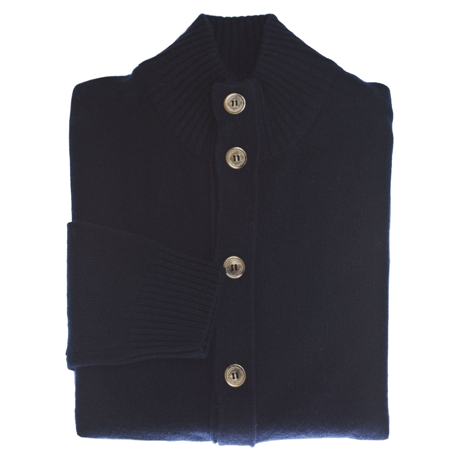 Navy Button Up Cardigan - Thomas Dean & Co