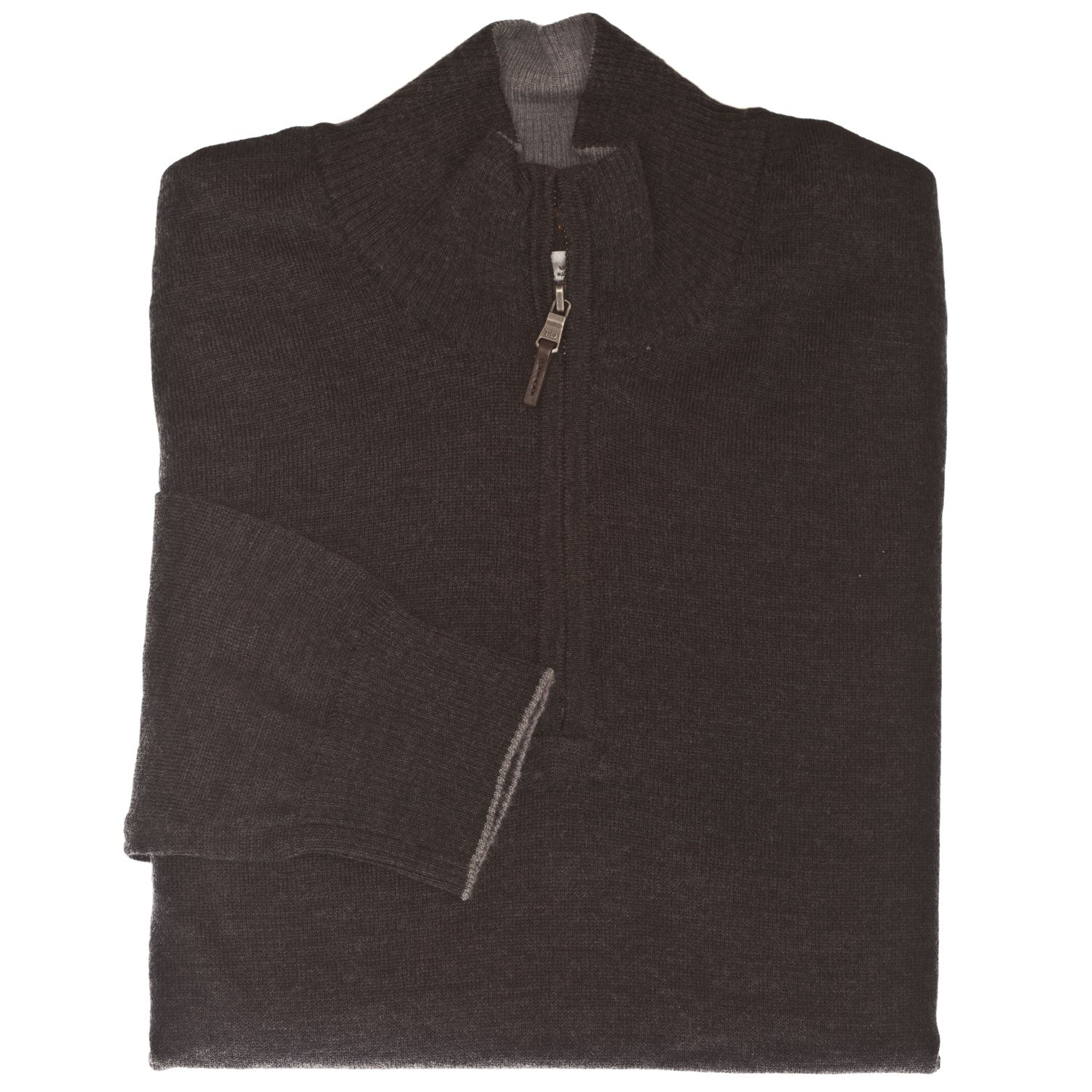 Charcoal 1/4 Zip Sweater - Thomas Dean & Co