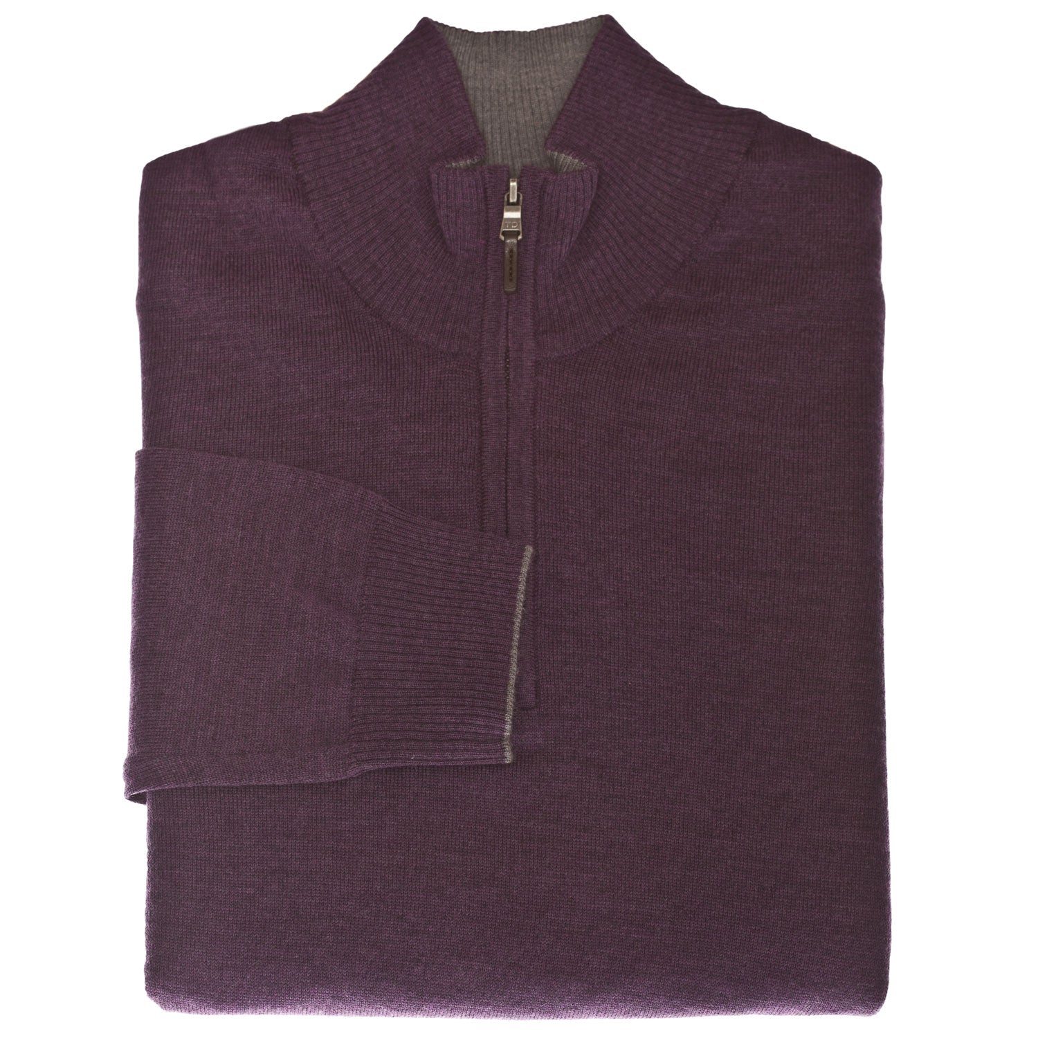 Purple 1/4 Zip Sweater - Thomas Dean & Co