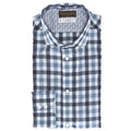 Blue Check Performance Sport Shirt - Thomas Dean & Co