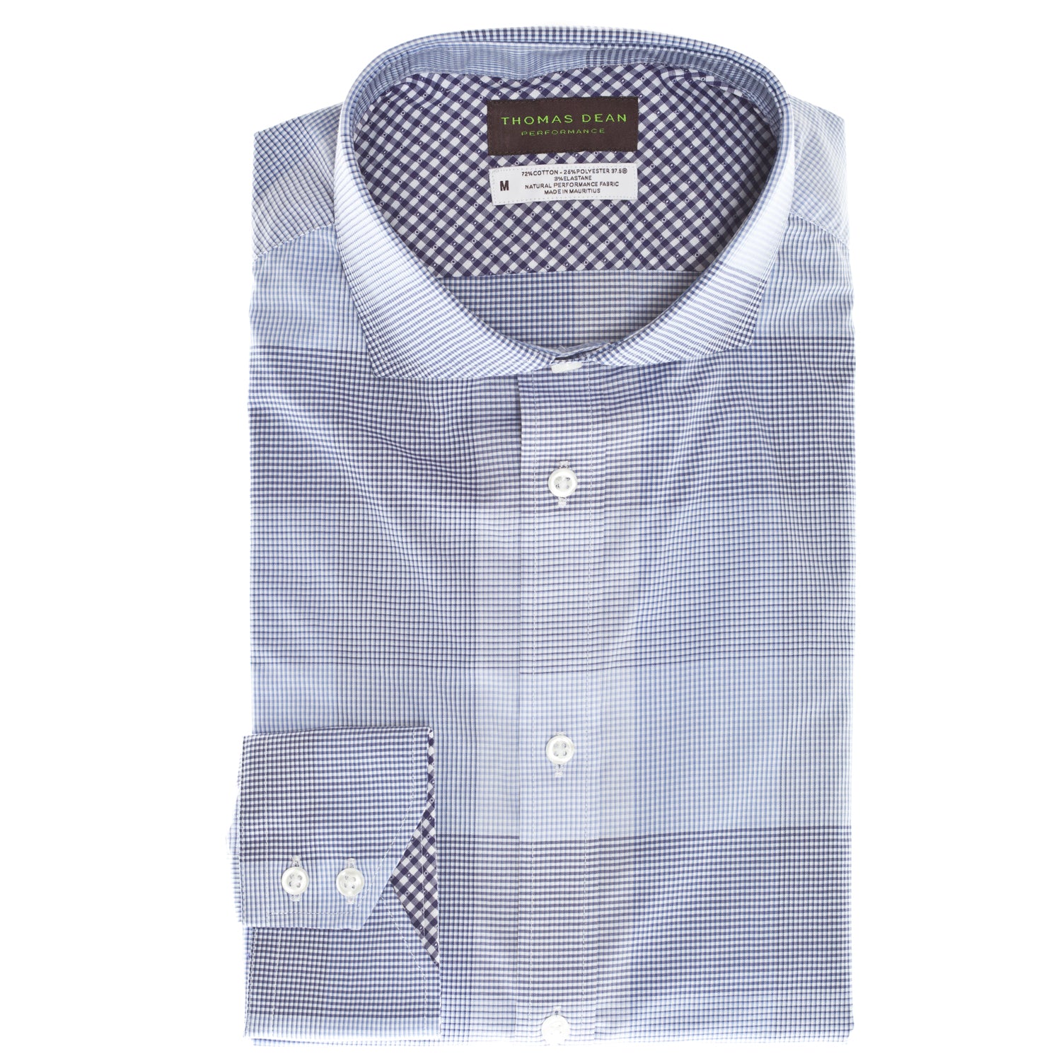 Purple Check Performance Sport Shirt - Thomas Dean & Co