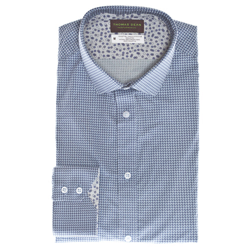 TD Collection Blue Check Button Down Sport Shirt - Thomas Dean & Co. TD Collection Blue Check Button Down Sport Shirt - Thomas Dean & Co.