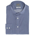 Blue Circle Print Button Down Sport Shirt - Thomas Dean & Co