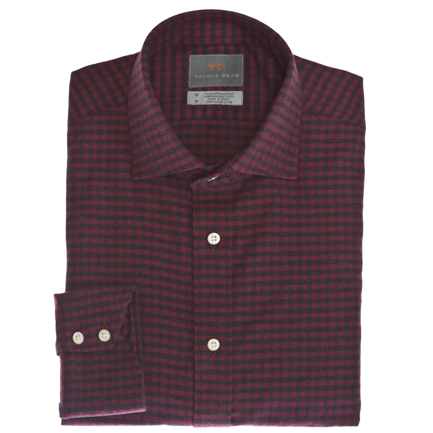 Dark Pink Plaid Button Down Sport Shirt – Thomas Dean & Co